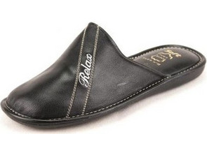 Zak Shoes-Ανδρικές Δερμάτινες Παντόφλες Relax-SO143BL-ΜΑΥΡΟ