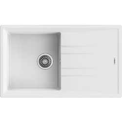 Teka Stone 50 B-TG 1B 1C Ένθετος Νεροχύτης Γρανίτη Αντιστρεφόμενος Artic White 86x50cm
