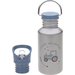 Laessig Adventure Tractor Παιδικό Μπουκάλι Θερμός Ανοξείδωτο BPA Free με Καλαμάκι Γκρι 500ml