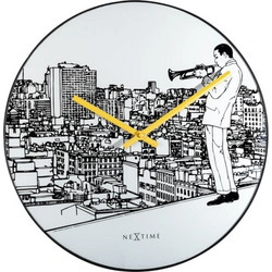 Ρολόι τοίχου 40 εκ. Nextime Trumpet City 8191