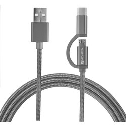 4Smarts Καλώδιο USB-A σε Micro-USB και USB-C 1M 4S468544