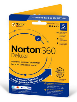 Norton 360 Deluxe για 5 Συσκευές και 1 Έτος Χρήσης με 50GB Cloud (Ηλεκτρονική Άδεια)