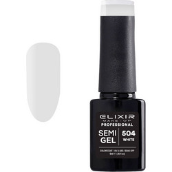 Elixir Semigel 504 White Ημιμόνιμο Βερνίκι Νυχιών 5ml