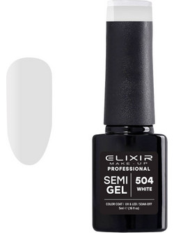 Elixir Semigel 504 White Ημιμόνιμο Βερνίκι Νυχιών 5ml