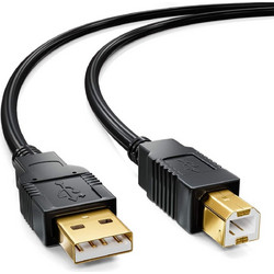 deleyCON Active USB 2.0 Cable Printer Cable Scanner Cable with Signal Amplifier (15m)