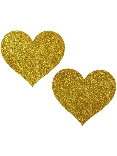 Glod Glitter Heart-shaped Nipple Cover