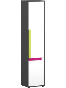 Alphab2b Μονόφυλλη Ντουλάπα Ρούχων Λευκή 44x36x194cm TO-ALEXSH1DB