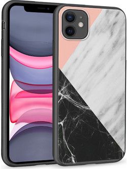 Θήκη iPhone 11 Black TPU - Triangle Marble