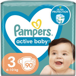 Pampers Active Baby Πάνες No3 6-10kg 90τμχ