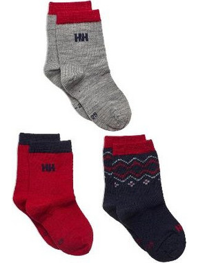 Helly Hansen - K Wool Sock 3PK Grey/Navy/Red