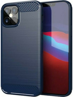 Hurtel Carbon Back Cover Σιλικόνης Μπλε (iPhone 12 mini)
