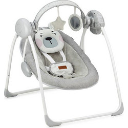 MoMi Liss Bear Ηλεκτρικό Relax Μωρού Κούνια με Μουσική & Δόνηση έως 9kg Γκρι