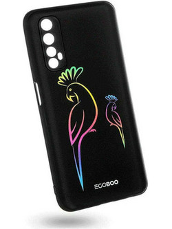 EGOBOO Mat Parrot Neon Θήκη Πλάτης Realme 7 (R7DTPUPARRN)