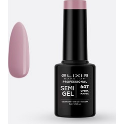 Elixir Semigel 647 Opera Mauve Ημιμόνιμο Βερνίκι Νυχιών 5ml