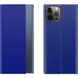Sleep Case Bookcase Type Case with Smart Window for iPhone 13 Pro blue