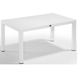 Avant Garde Defence 150 Ορθογώνιο Τραπέζι Κήπου Rattan Λευκό 150x90x75cm
