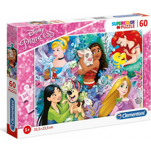 Παιδικό Puzzle Clementoni Super Color Disney Princes 60 Κομμάτια 26995