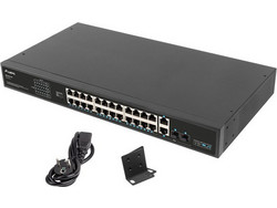 Lanberg RSFE-24P-2C-360 Unmanaged L2 Switch με 24 Θύρες Ethernet 1000Mbps και 2 SFP θύρες