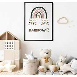 ΠΑΙΔΙΚΗ ΑΦΙΣΑ RAINBOW 48286 (PVC/PLEXIGLASS ΜΑΥΡΗ ΚΟΡΝΙΖΑ) 50x70cm