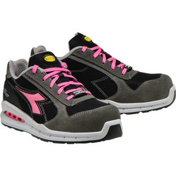 Diadora Run Net Airbox Low Αθλητικά Παπούτσια Ασφαλείας S1P Ροζ Γκρι