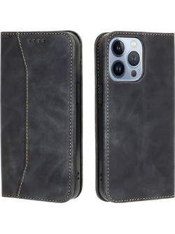 Bodycell Leather Wallet Case Black (iPhone 13 Pro)