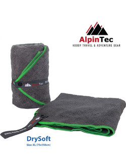 AlpinPro AlpinTec DrySoft Πετσέτα Θαλάσσης Microfiber Πράσινη 75x150cm