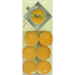 Set/7 Αρωματικά Κεριά Ρεσώ με Γυάλινη Βάση 236911 Peach