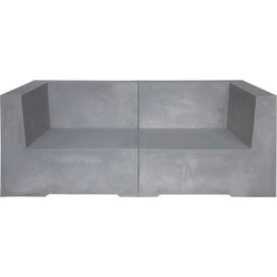 Concrete Διθέσιος Καναπές Εξωτερικού Χώρου Cement Γκρι 166x81x65cm E6200,2