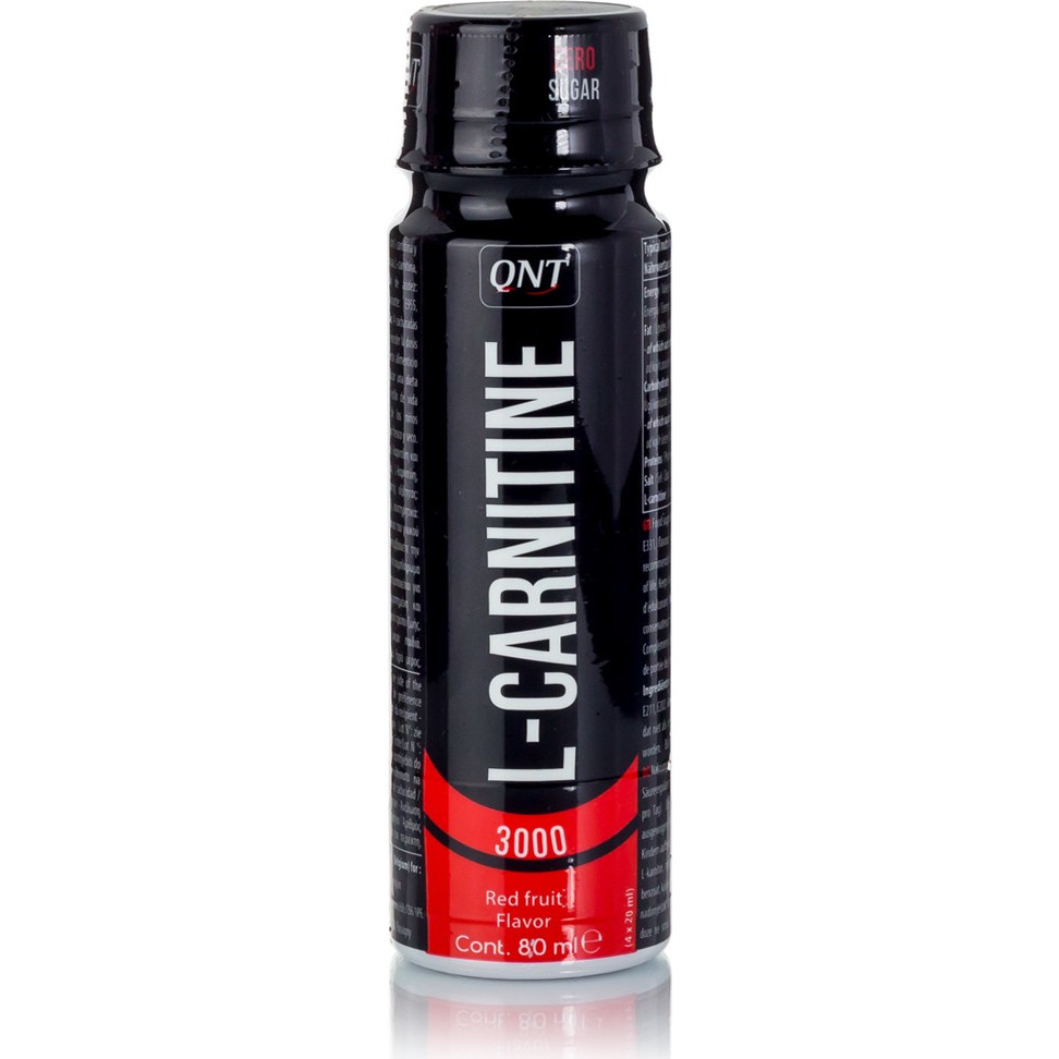 Shot L-Carnitine QNT 3000 Mg - Saveur Fruits Rouges, Lot De 12x80ml
