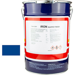 Hydroton Iron Alkyd Finish Βερνικόχρωμα Μετάλλου Μπλε Ral-5005 Gloss 20lt