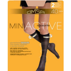Omsa Γυναικείες Κάλτσες 40 Den Μαύρες 2Pack