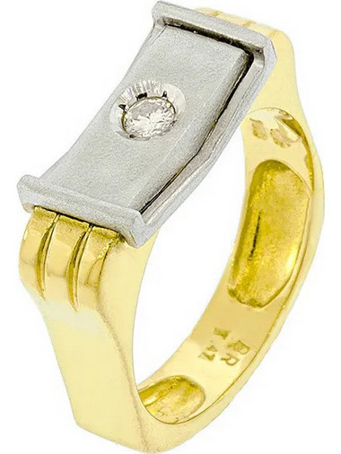 Million Diamonds Ανδρικό Δαχτυλίδι από Χρυσό 18K με Διαμάντι RA3100
