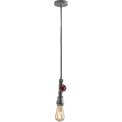 LUCE I-Amarcord-S1 ZN Grey Κρεμαστό Φωτιστικό Οροφής Μονόφωτο E27 Γκρι