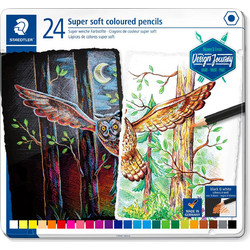 Staedtler Super Soft Κασετίνα Ξυλομπογιές Σετ 24τμχ