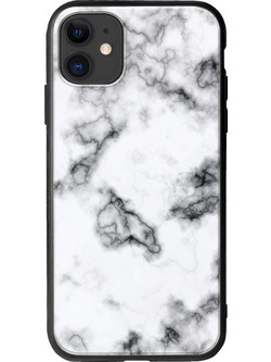 Θήκη Agate Stone - White iPhone 11 Groove TPU (Tempered Glass και TPU)