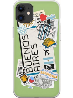 Θήκη Ticket To Buenos Aires iPhone 11 Flexible TPU (Διάφανη Σιλικόνη)