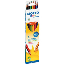 Giotto Elios Wood Free Triangular Ξυλομπογιές Σετ 6τμχ