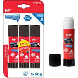 MP κόλλα στικ PP002C, διάφανη, 40g, 3τμχ PP002C
