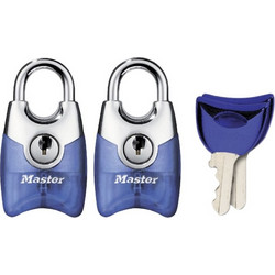Masterlock Σετ 2 Λουκ Χρωματιστα 20mm Ιδιο Κλειδι 4630EURTAST