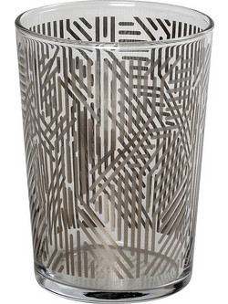 Espiel Σετ Ποτήρια Νερού Γυάλινα Labyrinth Silver 510ml 6τμχ RAB656K6