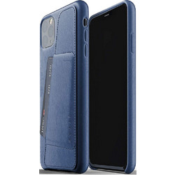 Mujjo Full Leather Wallet Case Θήκη iPhone 11 Pro Max Blue (MUJJO-CL-004-BL)