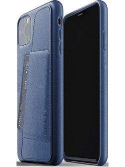 Mujjo Full Leather Wallet Case Θήκη iPhone 11 Pro Max Blue (MUJJO-CL-004-BL)