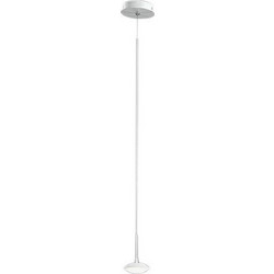 LUCE Κρεμαστό Φωτιστικό Οροφής Μονόφωτο LED με Θερμό Λευκό Φως Λευκό 3255-41-102