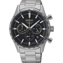 Seiko Conceptual Ανδρικό Ρολόι Χρονογράφος με Ασημί Μεταλλικό Μπρασελέ SSB413P1