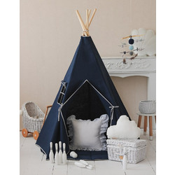 ΠΑΙΔΙΚΗ ΣΚΗΝΗ NATURAL LINEN NAVY BLUE 58416 120/130cm x 170cm