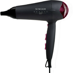 Singer Beauty DC Πιστολάκι Μαλλιών Ionic με Φυσούνα 2000W Red