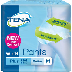 Tena Pants Plus Medium Πάνες Βρακάκι Ακράτειας 6 Σταγόνες 14τμχ