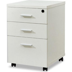 Συρταριέρα ξύλινη Nextdeco τροχήλατη λευκή Υ60x40x44εκ