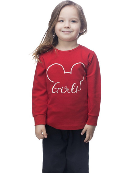 Galaxy Mickey Παιδική Πιτζάμα Βαμβακερή Χειμωνιάτικη Κόκκινη Navy Μπλε 112-22