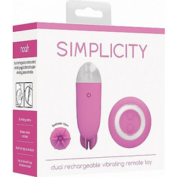 Shots Simplicity Noah Egg Δονητής Egg για Ζευγάρια με Τηλεχειριστήριο Ροζ